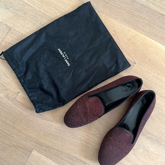 Saint Laurent Women’s Glitter loafers - Picture 1 of 7